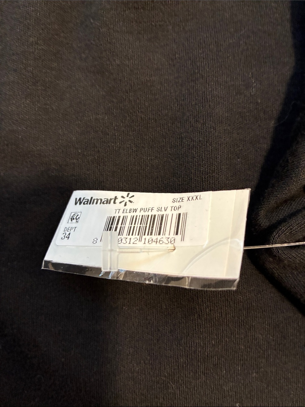 Time and Tru Black Puff Sleeve Short Sleeve Tee - Picture 8 of 10
